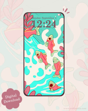 Salmon Waterfall Digital Wallpaper Pack