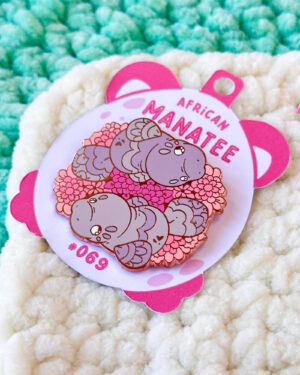 African Manatee Enamel Pin Badge