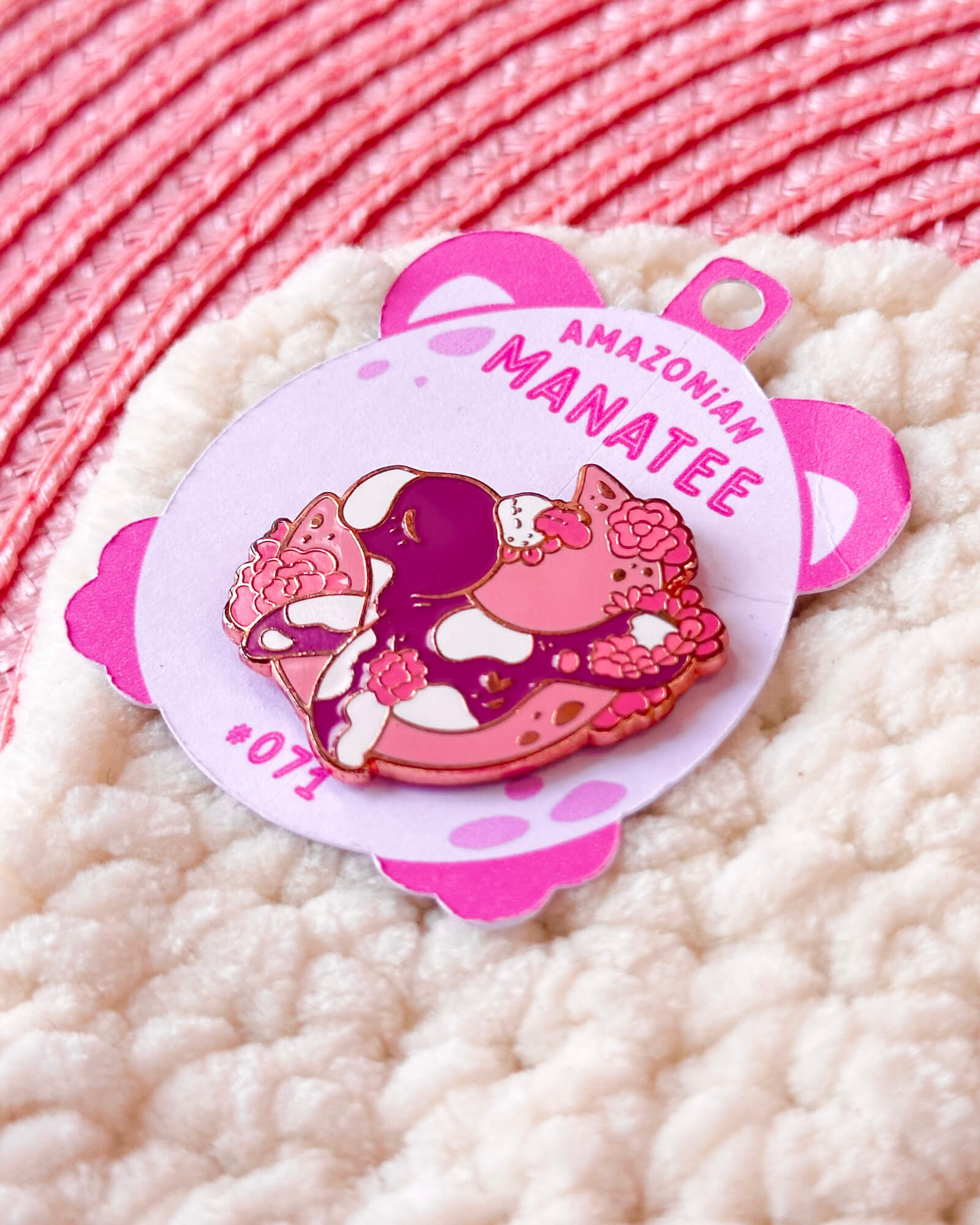 Amazonian Manatee Enamel Pin by Evy Benita - Critumi Series - All Rights Reserved (1) - Evy Benita