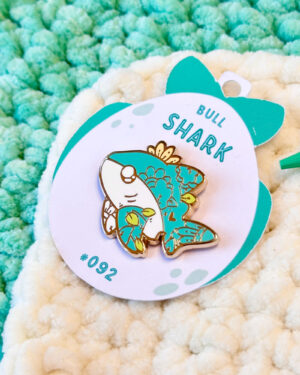Bull Shark Enamel Pin Badge