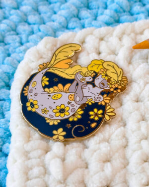 Autumn Nudibranch Mermaid Enamel Pin Badge