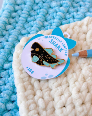 Blackbelly Lantern Shark Enamel Pin Badge