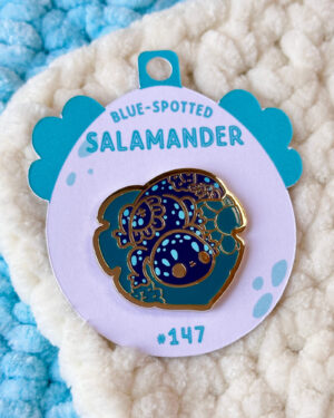 Blue-Spotted Salamander Enamel Pin Badge
