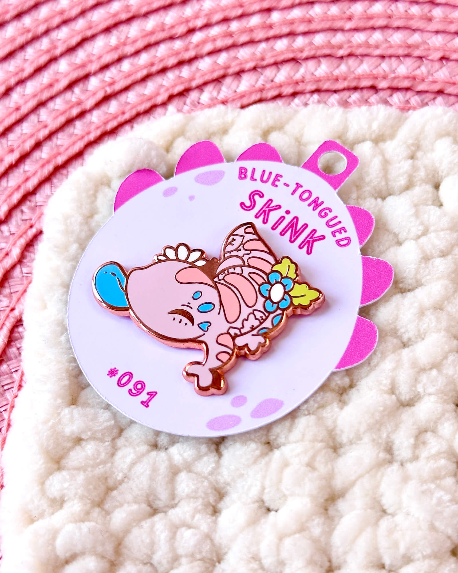 Blue-Tongued Skink Enamel Pin by Evy Benita - Critumi Series - All Rights Reserved (3) - Evy Benita