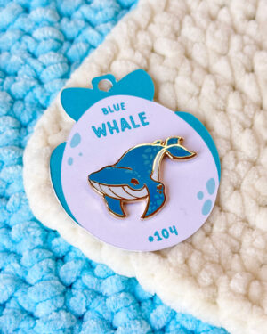 Blue Whale Enamel Pin Badge