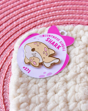 Bluntnose Sixgill Shark Enamel Pin Badge