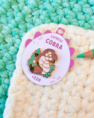 Chinese Cobra Enamel Pin Badge