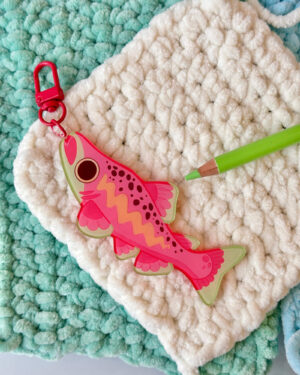 Chinook Salmon Acrylic Keychain