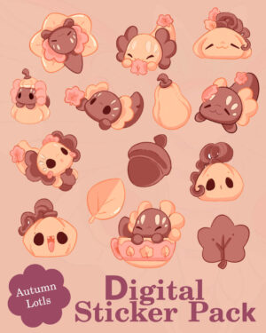 Cozy Autumn Lotls Digital Sticker Pack