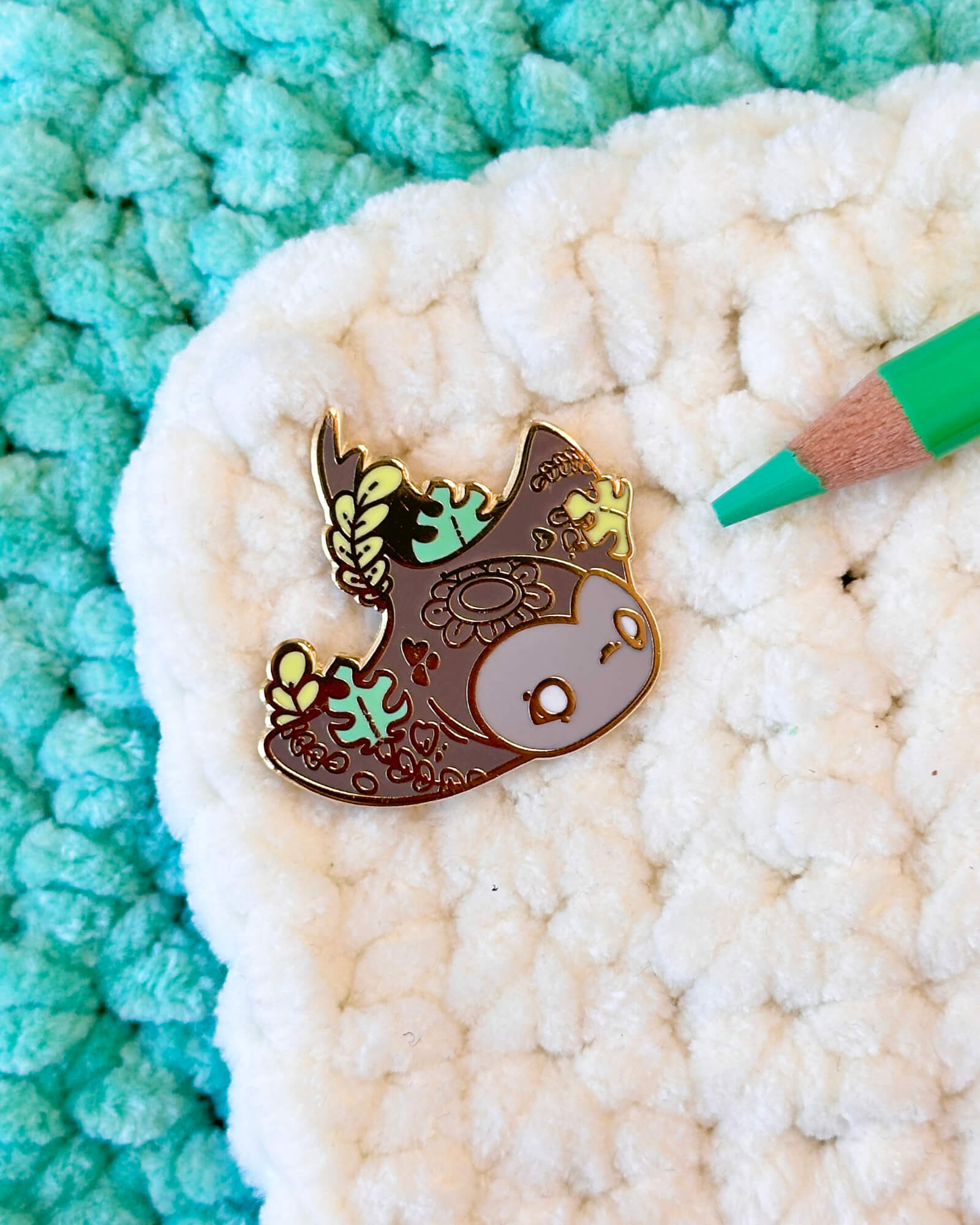 Cozy Bat Ray Enamel Pin - Designed by Evy Benita - Critumi Series - All Rights Reserved (7) - Evy Benita