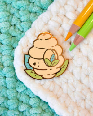 Bee Nest (Hive) Enamel Pin Badge
