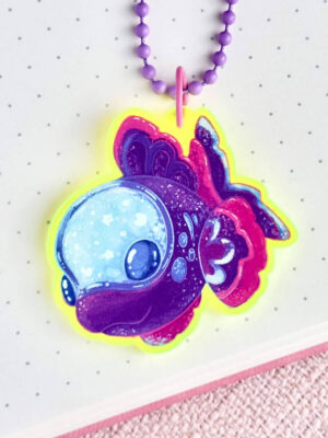 Barreleye Fish Fluorescent Keychain