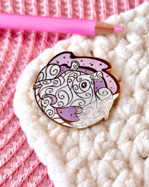 Galactic Umbrella Octopus Enamel Pin Badge