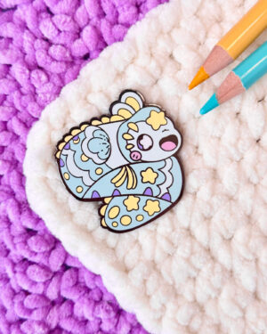 Glow-in-the-Dark Oarfish Pocket Pet Enamel Pin