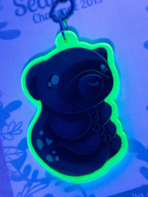 Cozy Tardigrade Fluorescent Keychain