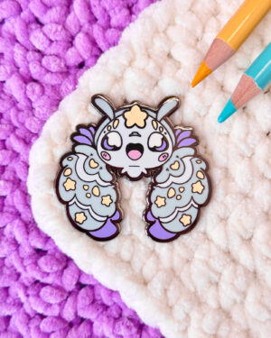 Glow-in-the-Dark Yeti Crab Pocket Pet Enamel Pin