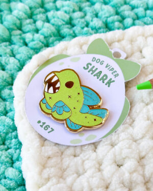 Dog Viper Shark Enamel Pin Badge