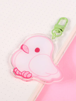 Rosy Dove Acrylic Keychain