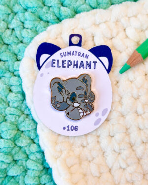 Sumatran Elephant Enamel Pin Badge