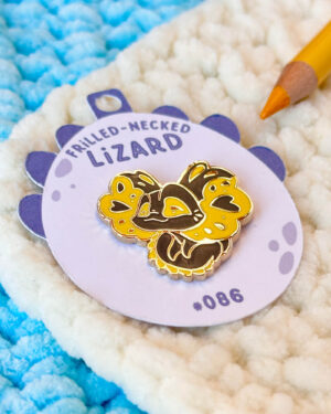 Frilled-Necked Lizzard Enamel Pin Badge
