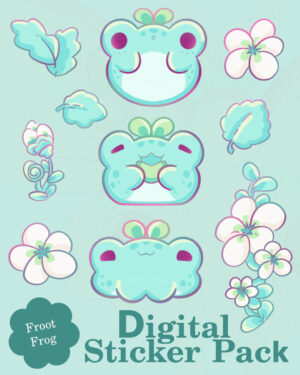 Minty Froot Frogs Digital Sticker Pack