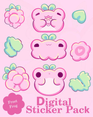 Roseberry Froot Frogs Digital Sticker Pack