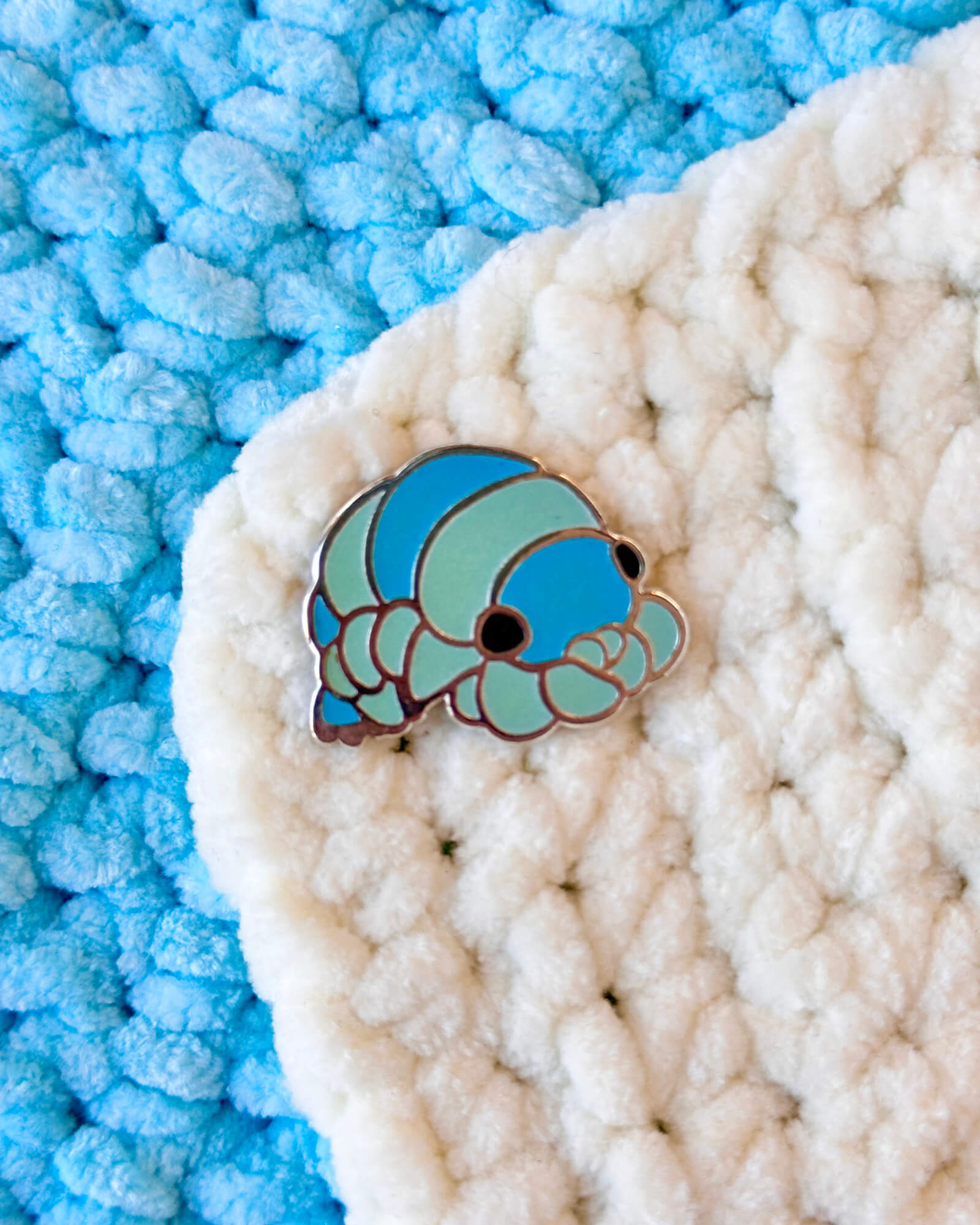 Glow-in-the-Dark Isopod Enamel Pin - Designed by Evy Benita - Critumi Series - All Rights Reserved (2) - Evy Benita