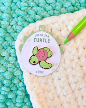 Swimming Sea Turtle Enamel Pin Badge