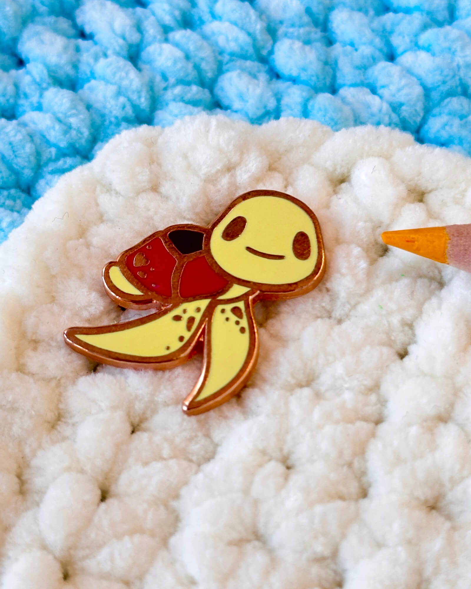 Hawksbill Sea Turtle Enamel Pin - Designed by Evy Benita - Critumi Series - All Rights Reserved (3) - Evy Benita