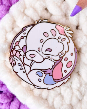 Hydrangea Bunny Enamel Pin Badge