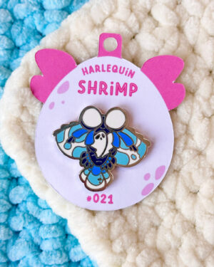 Icy Harlequin Shrimp Enamel Pin Badge