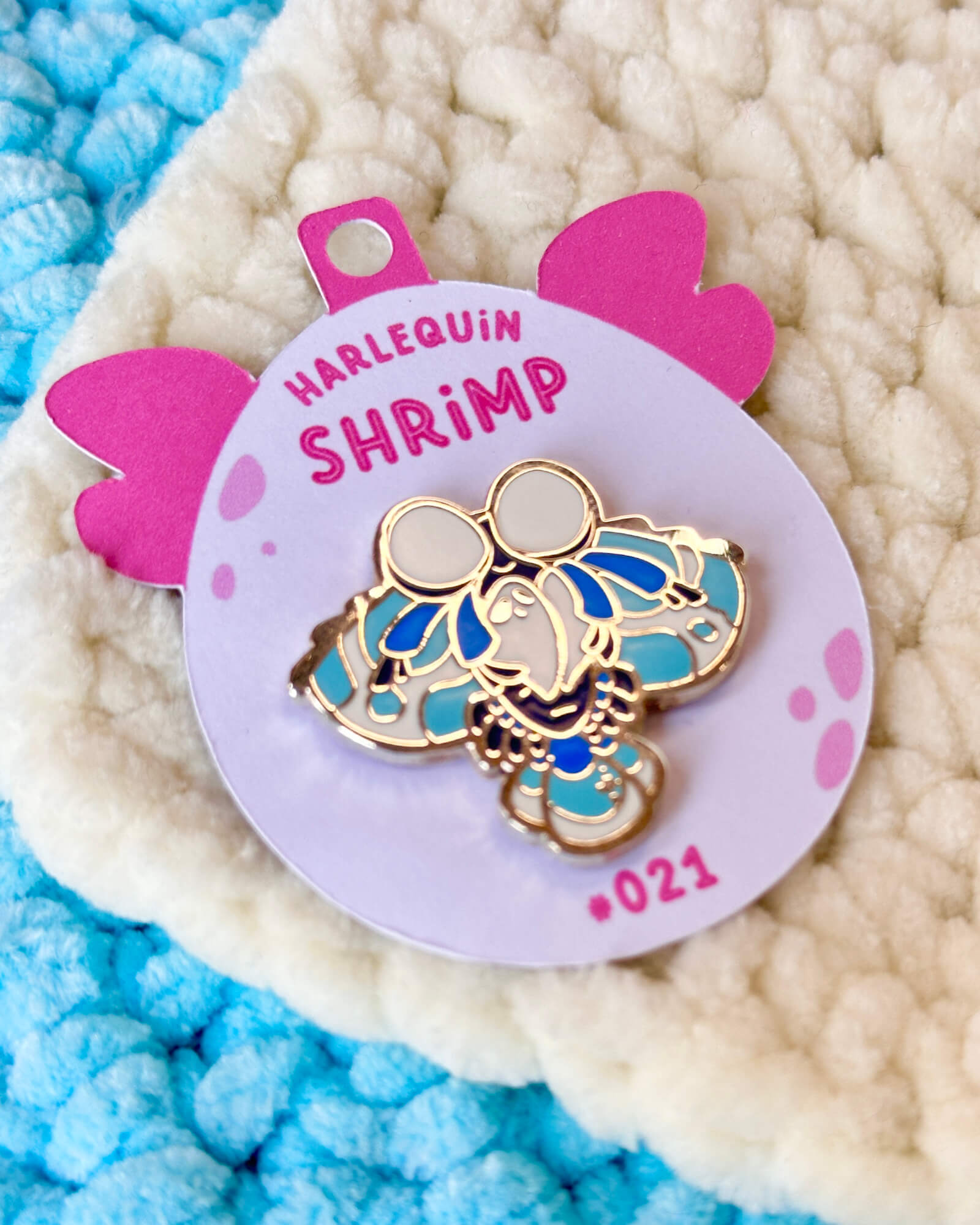 Icy Shrimp Enamel Pin by Evy Benita - Critumi Series - All Rights Reserved (4) - Evy Benita
