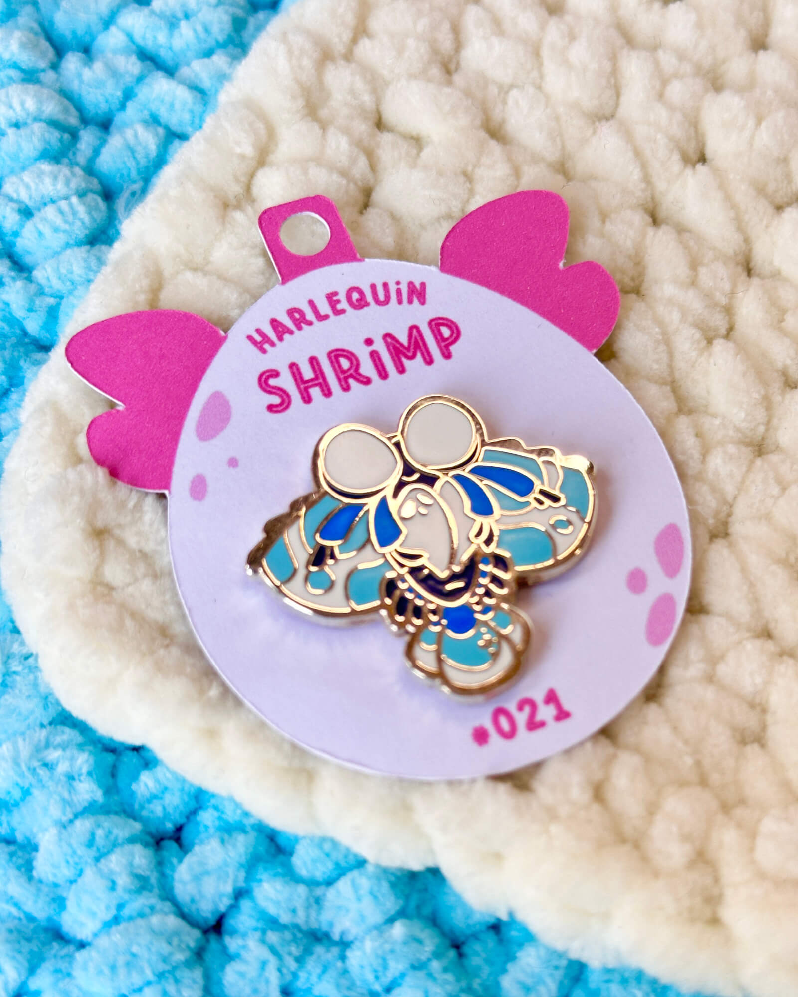Icy Shrimp Enamel Pin by Evy Benita - Critumi Series - All Rights Reserved (5) - Evy Benita