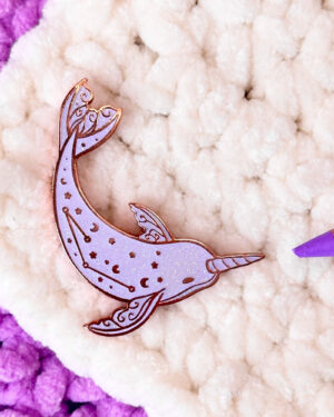 Constellation Narwhal Enamel Pin Badge