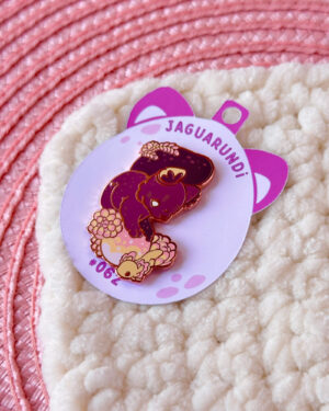 Jaguarundi Wild Cat Enamel Pin Badge