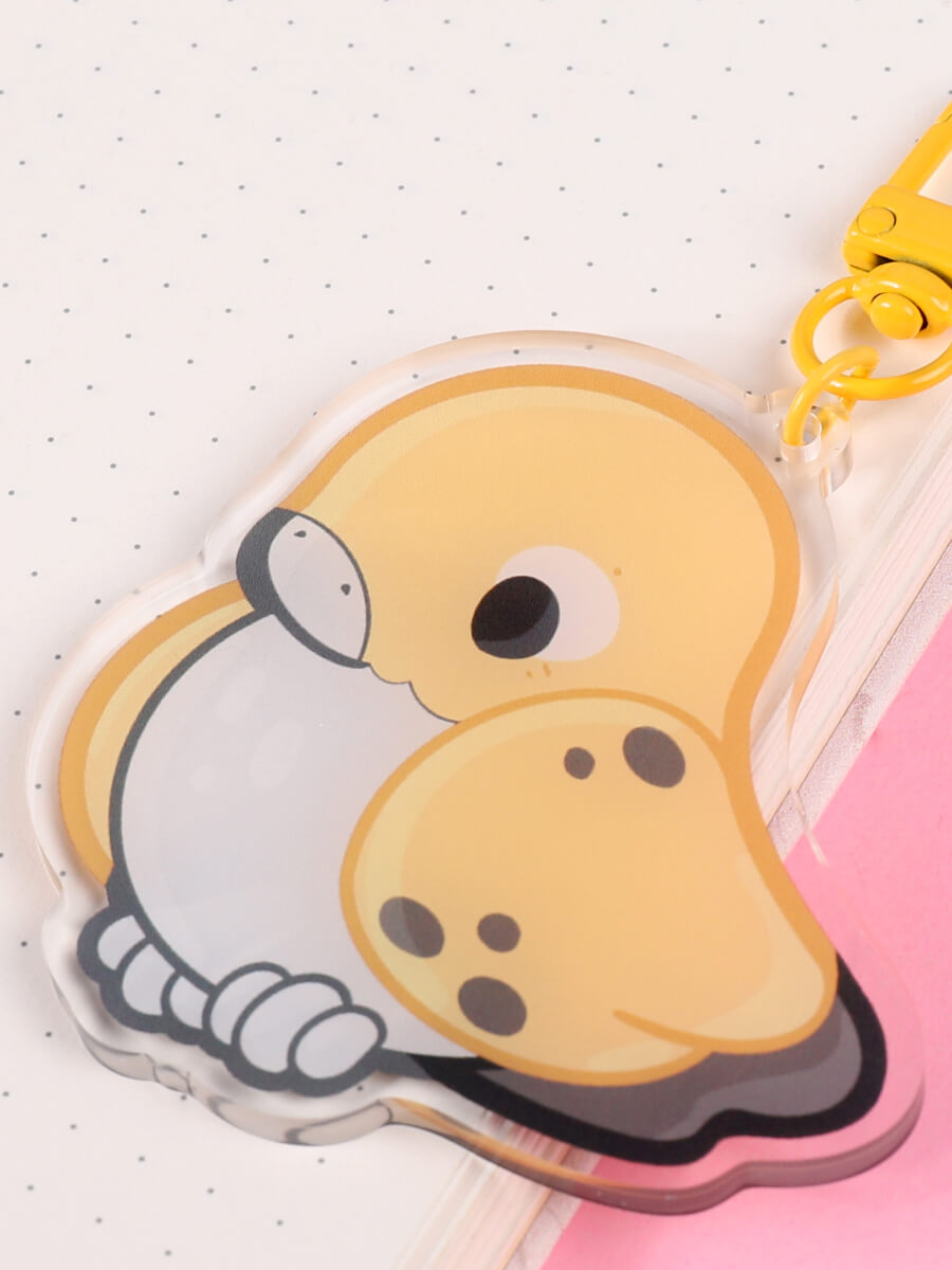 Japanese White-Eye Bird Acrylic Keychain by Evy Benita 2 - Evy Benita