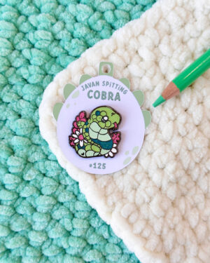 Javan Spitting Cobra Enamel Pin Badge