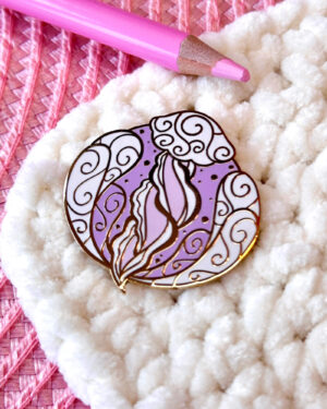 Galactic Jellyfish Enamel Pin Badge