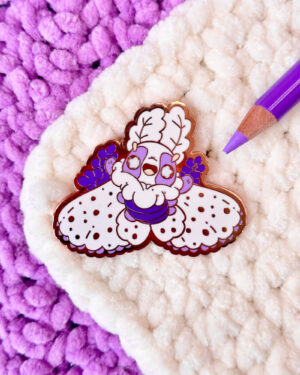Poodle Moth Enamel Pin Badge