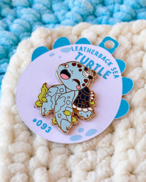 Leatherback Sea Turtle Enamel Pin Badge