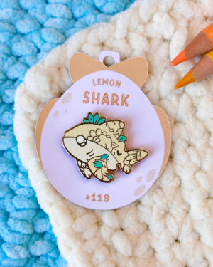 Lemon Shark Enamel Pin Badge