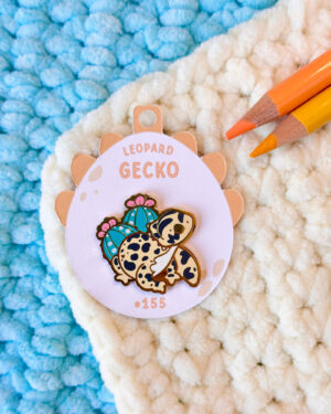 Leopard Gecko Enamel Pin Badge