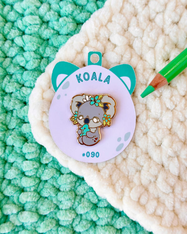 Leafy Koala Enamel Pin Badge - Evy Benita