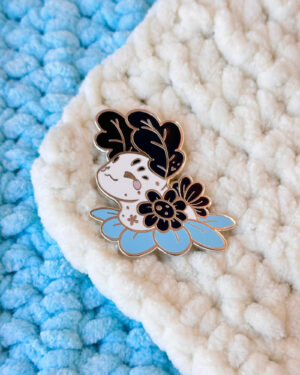 Minimalist Sea Bunny Enamel Pin Badge