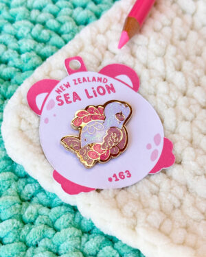 New Zealand Sea Lion Enamel Pin Badge