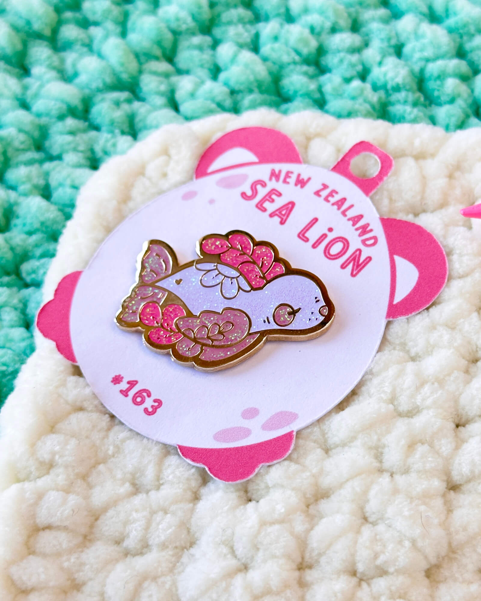 New Zealand Sea Lion Enamel Pin - Designed by Evy Benita - Critumi Series - All Rights Reserved (3) - Evy Benita