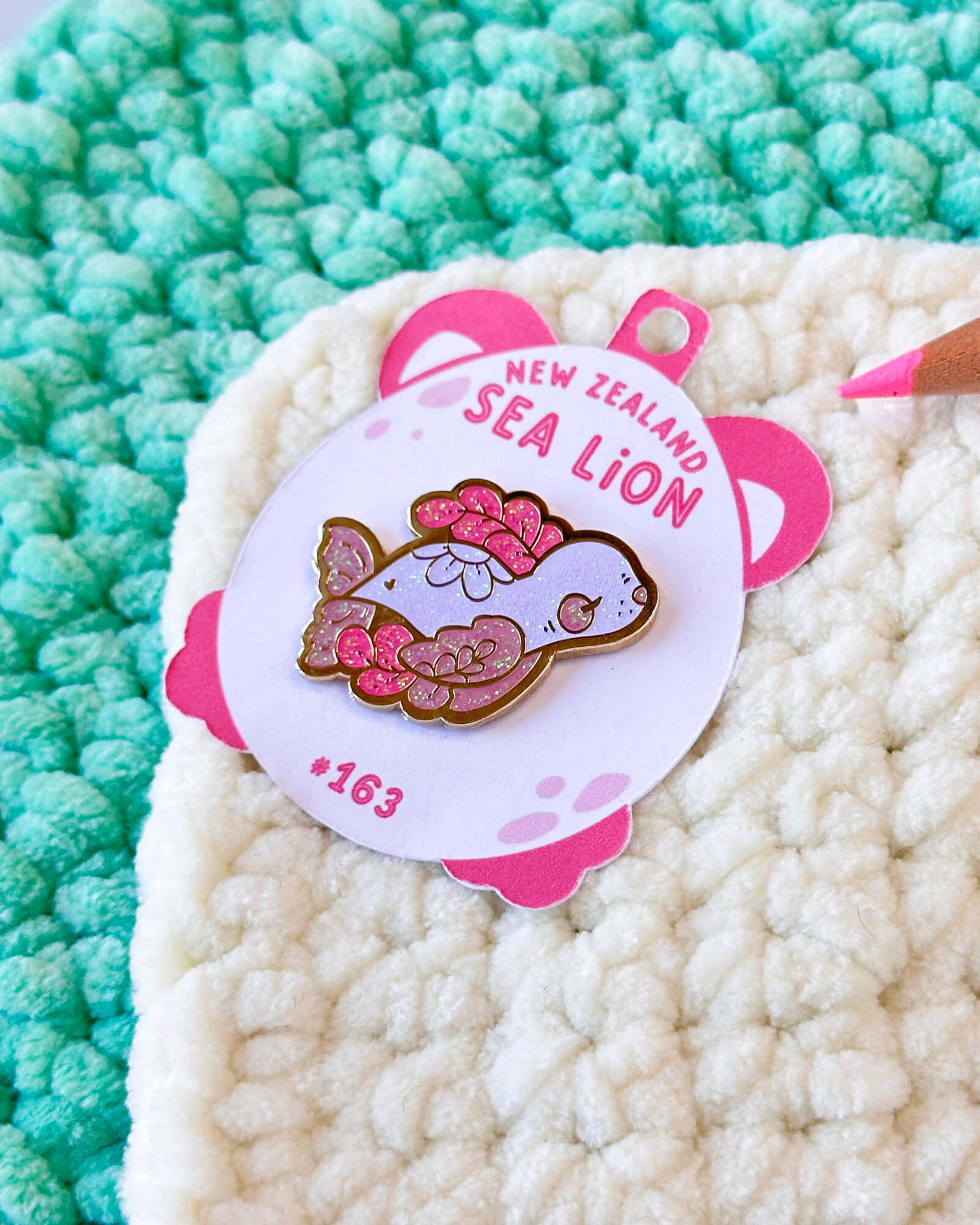 New Zealand Sea Lion Enamel Pin - Designed by Evy Benita - Critumi Series - All Rights Reserved (4) - Evy Benita