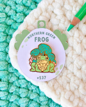 Northern Green Frog Enamel Pin Badge
