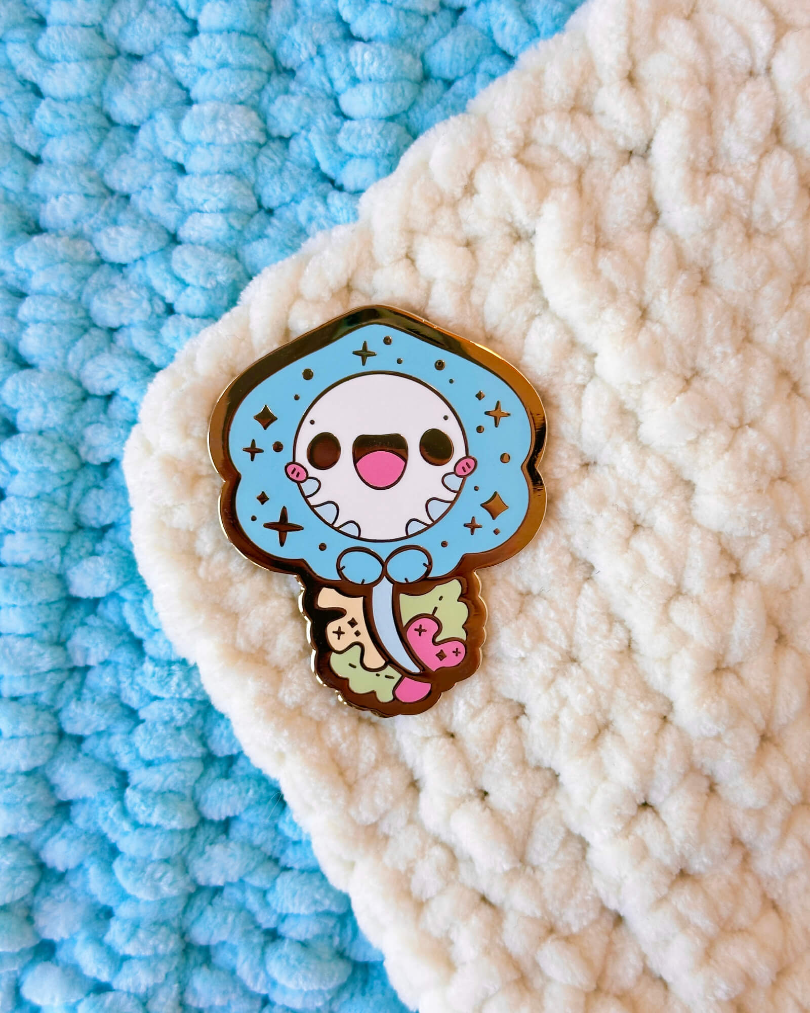 Oceanic Whip Ray Enamel Pin - Designed by Evy Benita - Critumi XL Series - All Rights Reserved (2) - Evy Benita