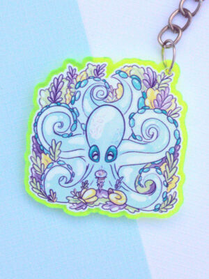 Reef Octopus Fluorescent Keychain